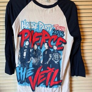 Pierce The Veil “House Party Tour 2013” Raglan Baseball Tee – Navy/White S